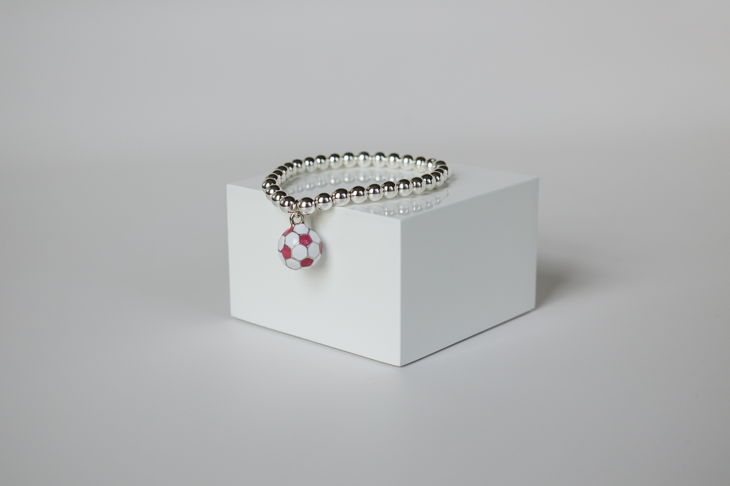 3D Pink/White Soccer Ball