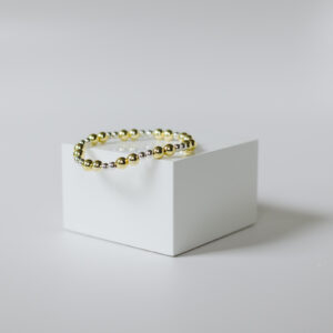 6mm Double gold with 4mm Silver