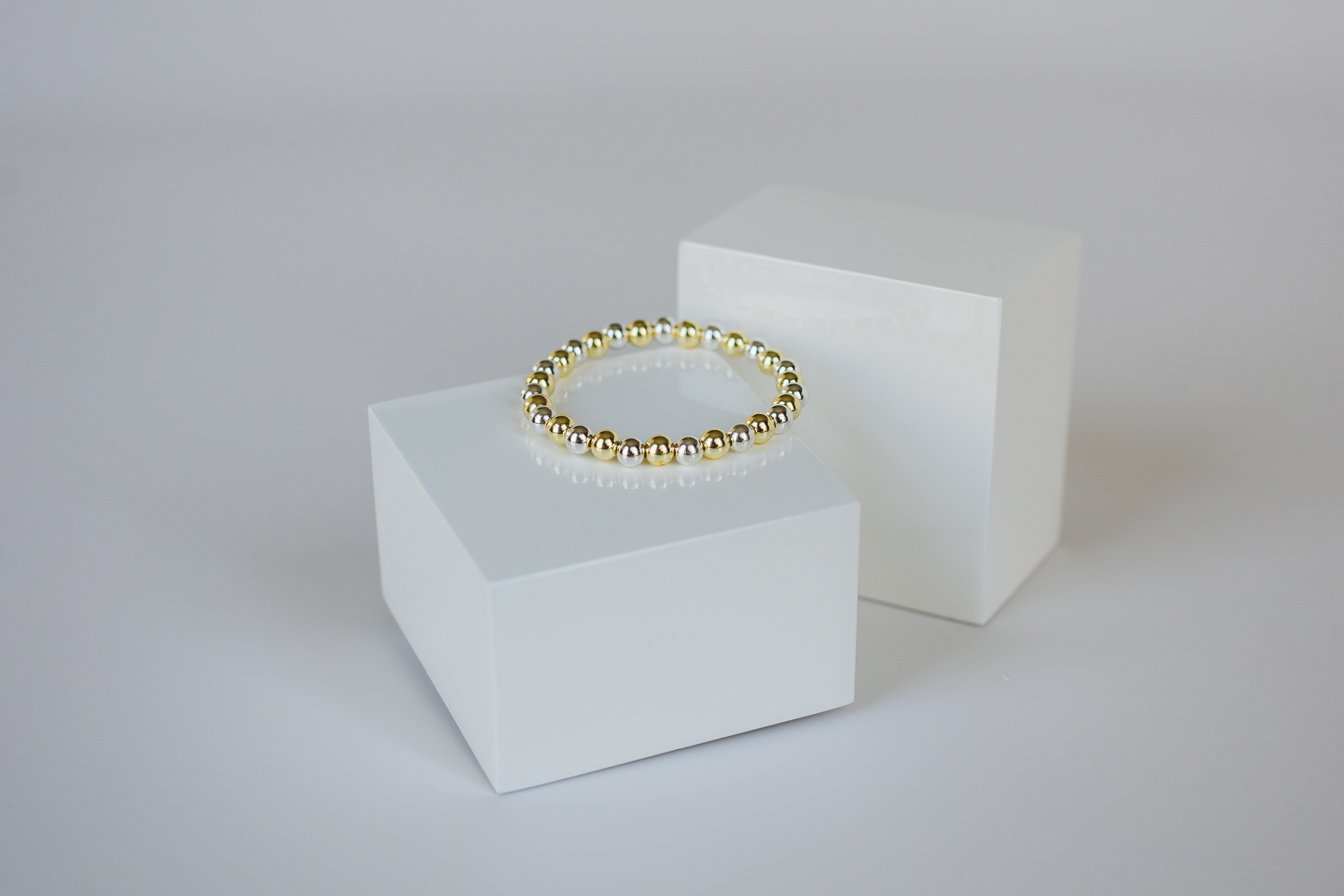 Mixed Metals 6mm Silver/4mm Gold
