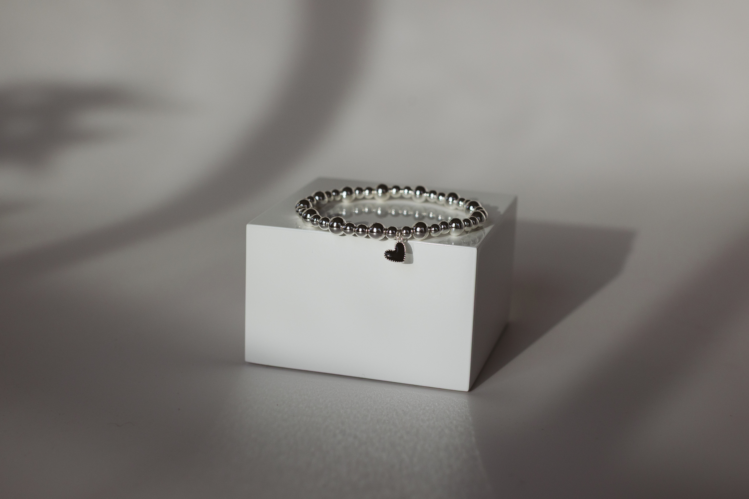Black Sterling Silver Heart