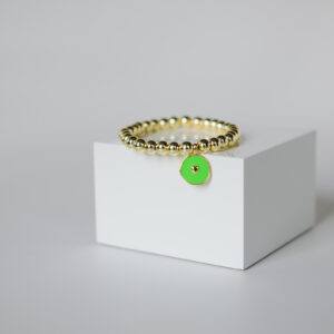 Green Enamel Heart Disk