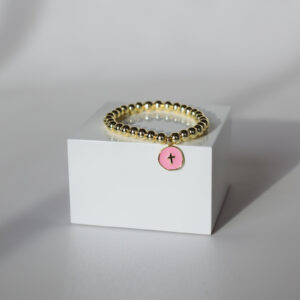 Light Pink Enamel Cross Disk