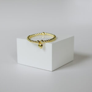 Mini Gold Puffy Heart