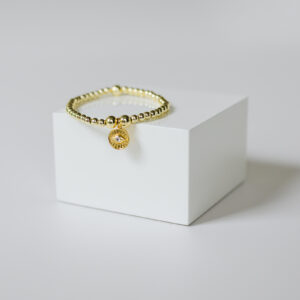 Mini round Gold Evil Eye