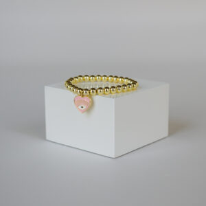 Pink Heart Evil Eye
