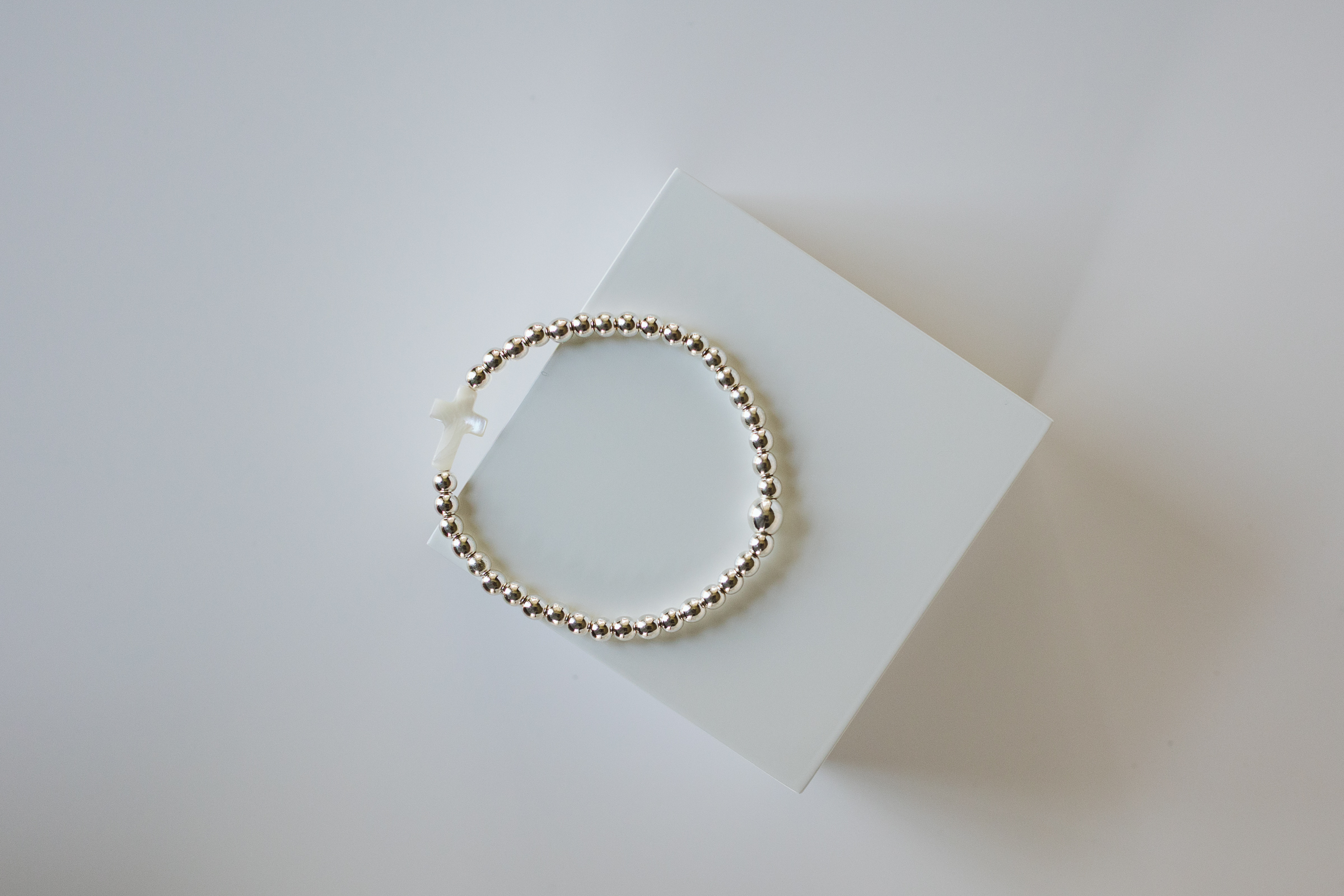 Silver Freshwater Pearl Cross