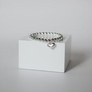 Small Silver Puffy Heart