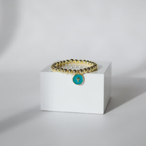 Turquoise Enamel Cross Disk