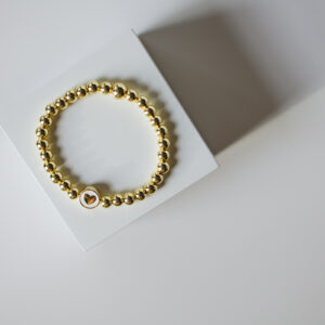White Enamel Heart Circle