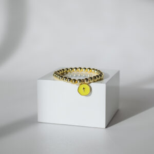 Yellow Enamel Cross Disk