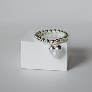 Large Puffy Heart Silver